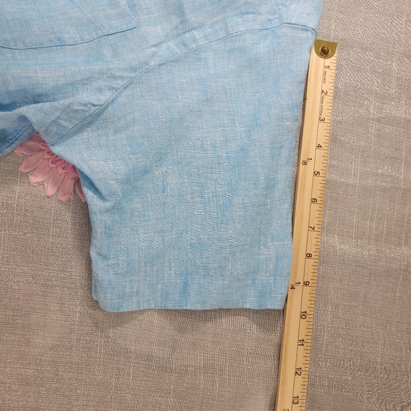 Cremieux 38 Linen Shirt Men’s Large Short Sleeve B - Picture 8 of 8